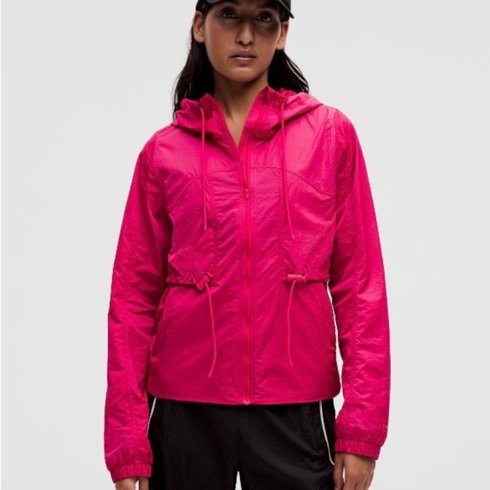 LULULEMON DRAWSTRING WATER-RESISTANT HOODED JACKET